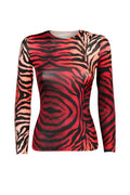 Maglia Lunga Fantasia Ariel Zebrata Rosso