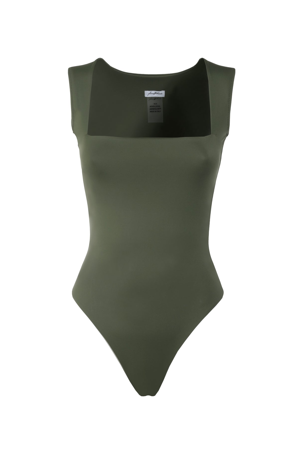 Body Valentina Giro Manica Verde Militare