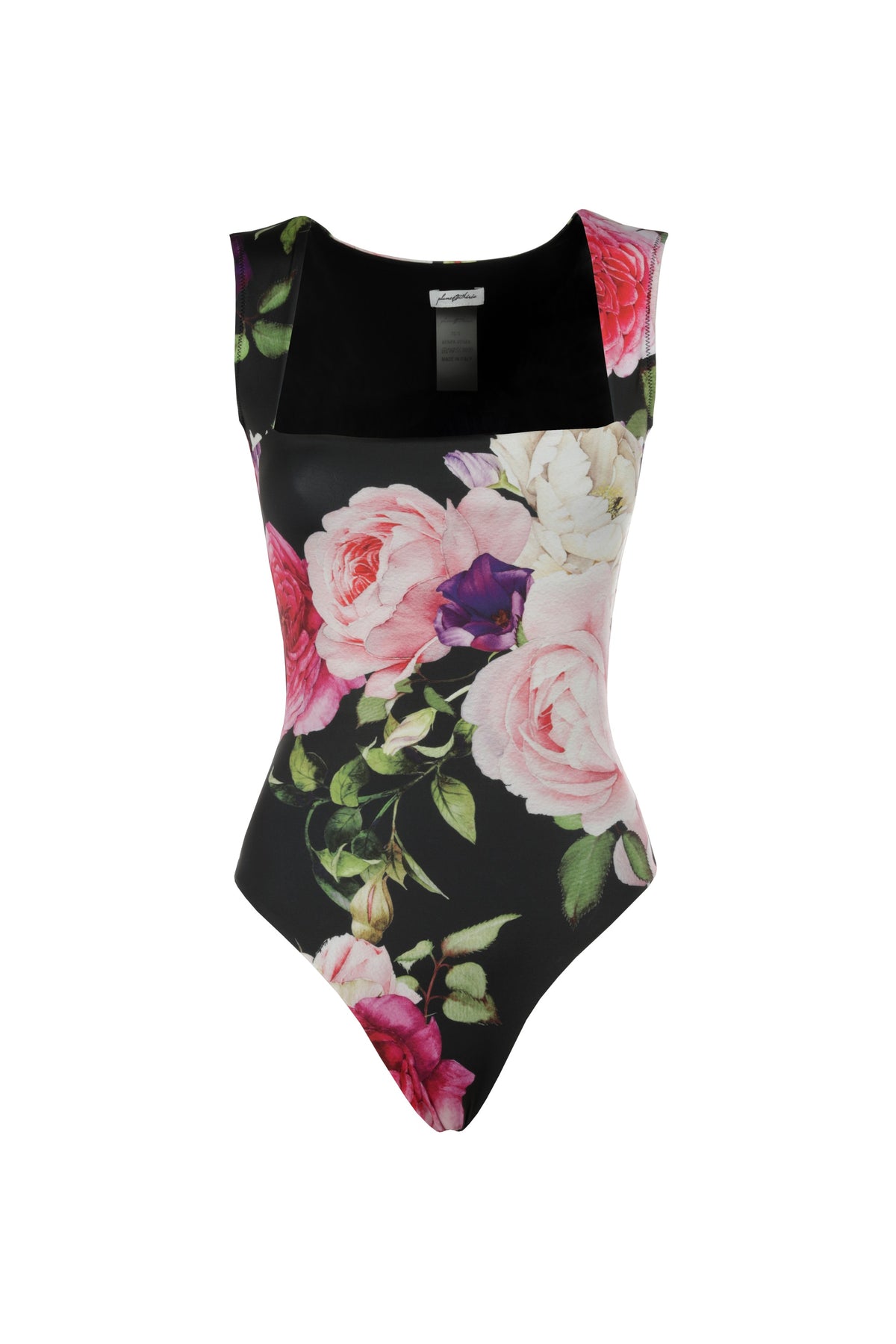 Body Valentina Giro Manica Rose Nero