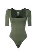 Body Valentina Mezza Manica Verde Militare