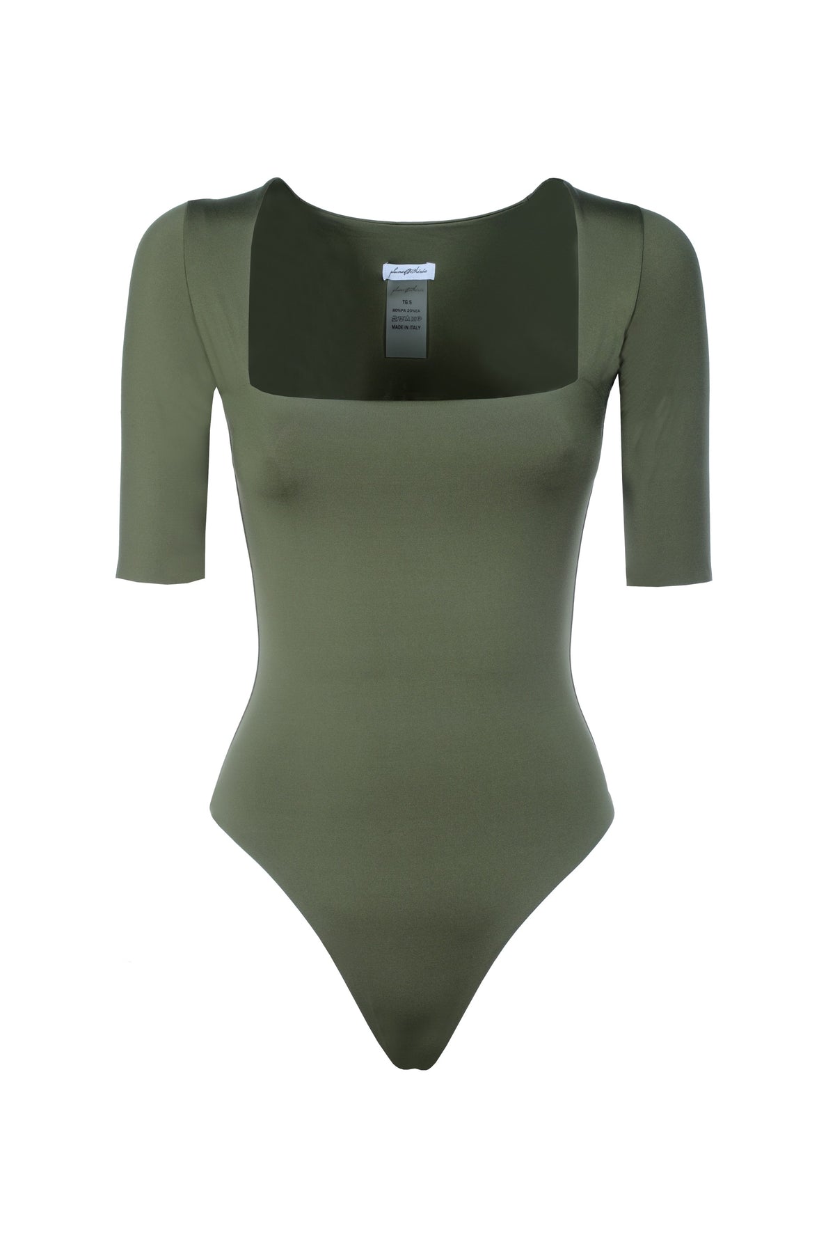 Body Valentina Mezza Manica Verde Militare