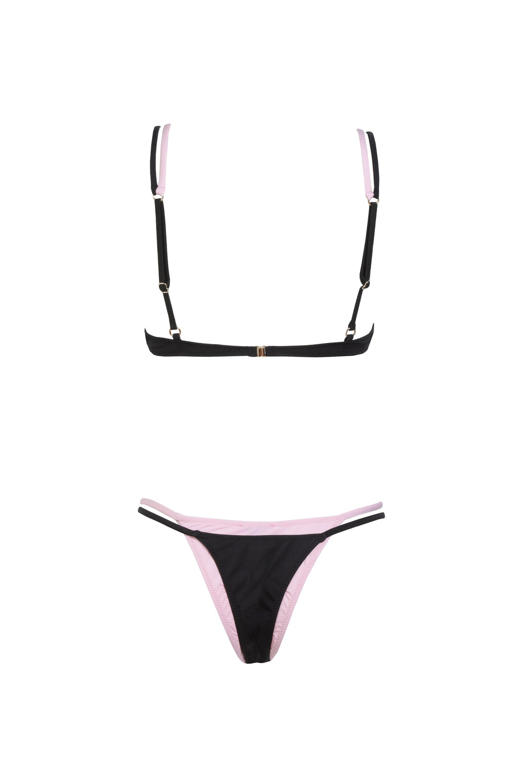 Bikini Ermes Nero/Rosa Chiaro