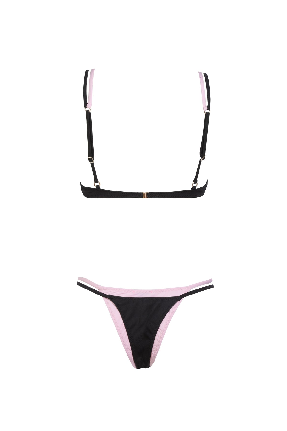Bikini Ermes Nero/Rosa Chiaro