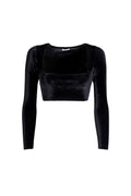 Maglia Valentina Corta Ciniglia Nero