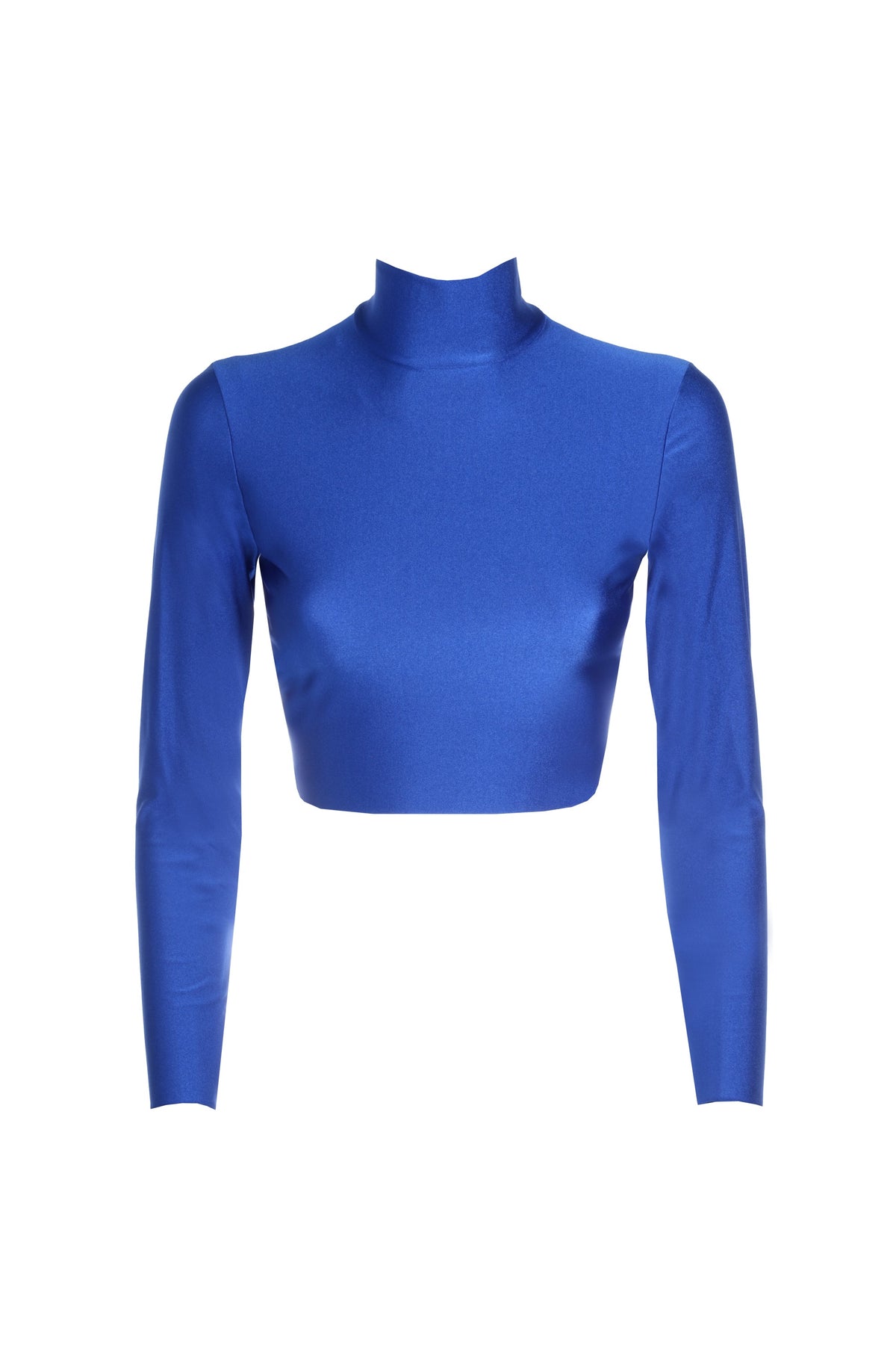 Maglia Collo Alto Polly Corta Lycra Bluette