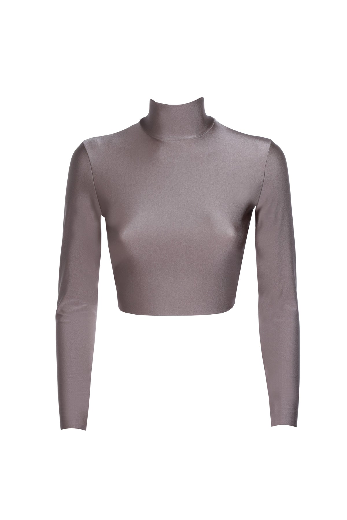 Maglia Collo Alto Polly Corta Lycra Fango