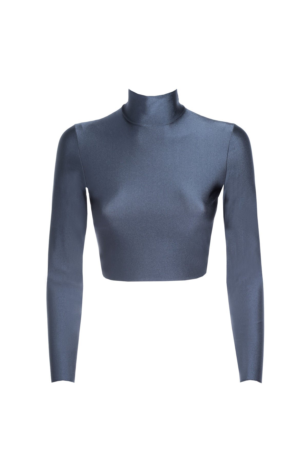 Maglia Collo Alto Polly Corta Lycra Titanium