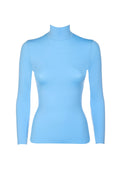 Maglia Collo Alto Polly Celeste