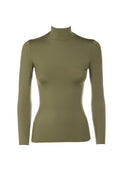 Maglia Collo Alto Polly Verde Militare