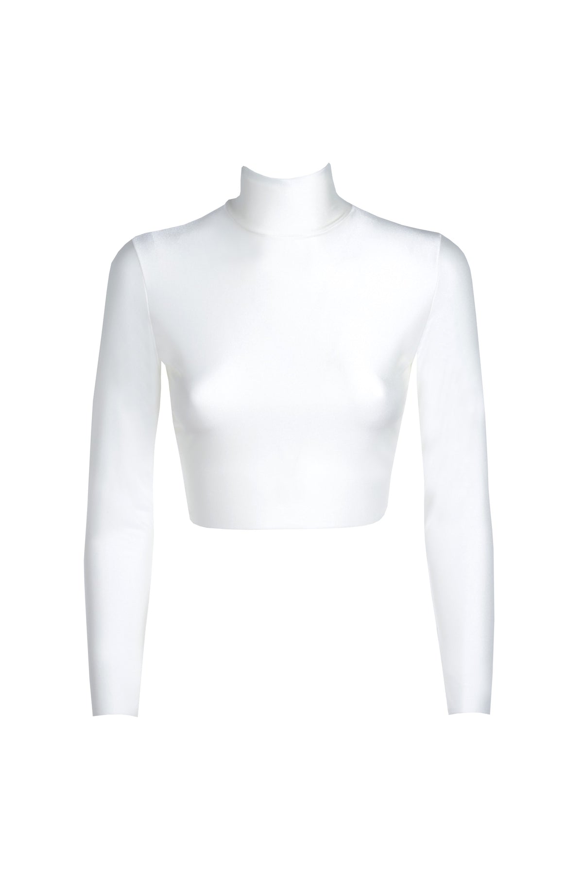 Maglia Collo Alto Polly Corta Lycra Avorio