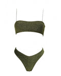 Bikini Kim Glitter Verde Nero