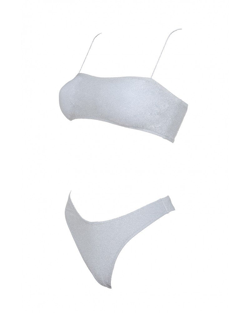 Bikini Kim Glitter Argento