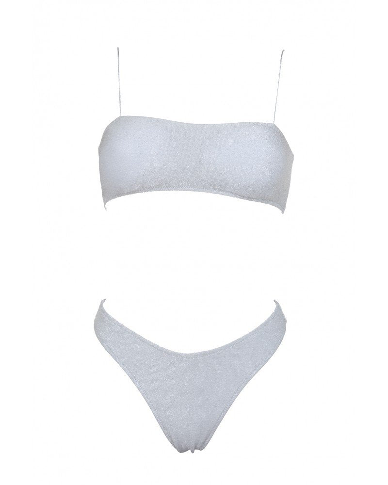 Bikini Kim Glitter Argento