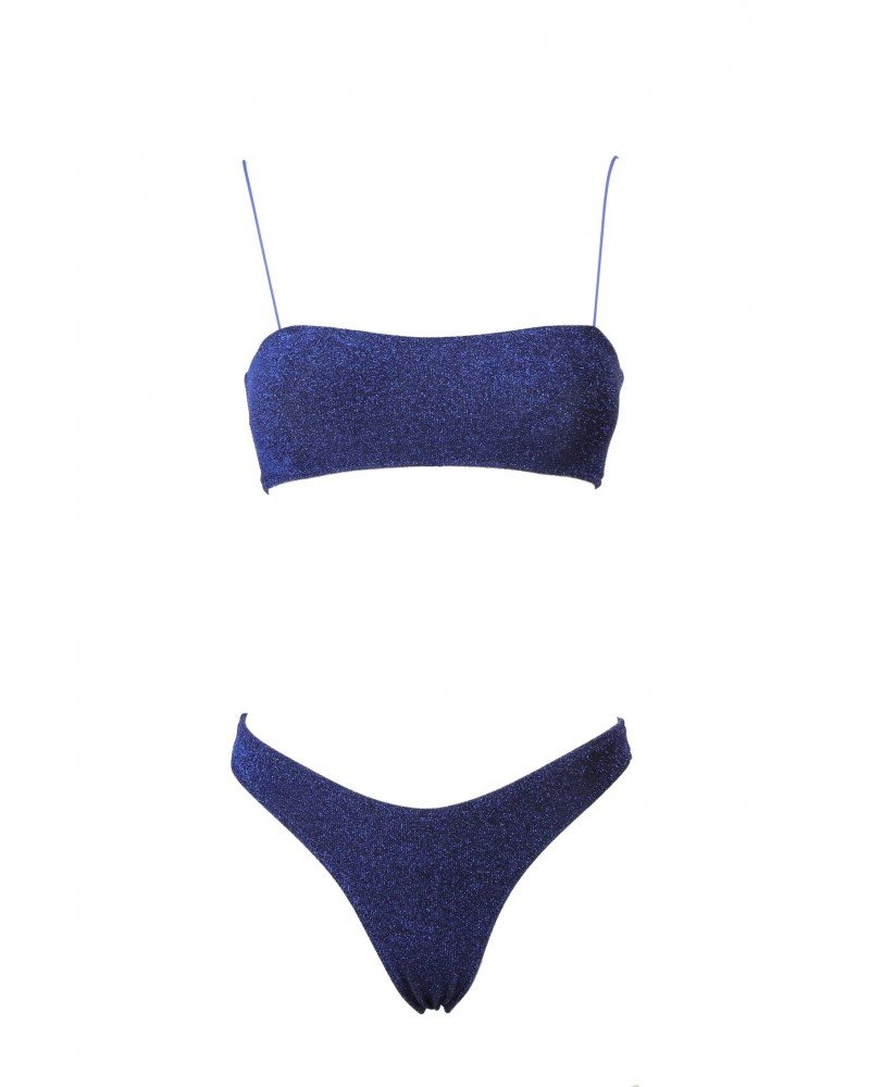 Bikini Kim Glitter Royal-Nero
