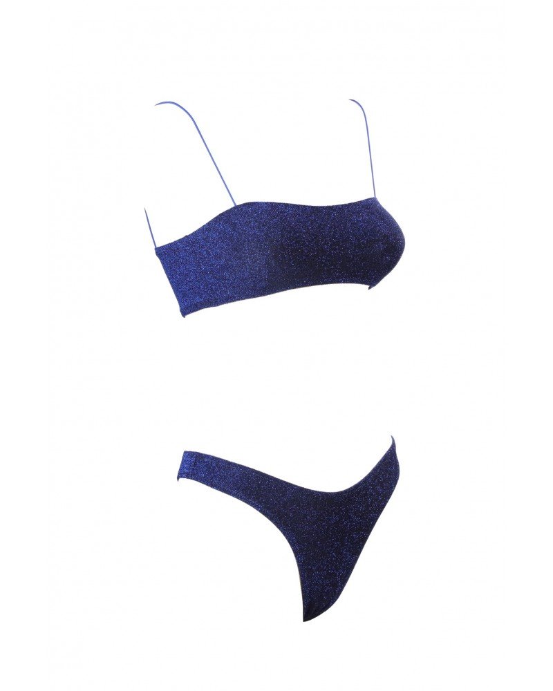 Bikini Kim Glitter Royal-Nero
