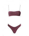 Bikini Kim Glitter Rosa-Nero