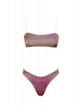 Bikini Kim Glitter Lilla-Oro