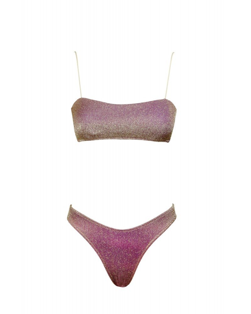 Bikini Kim Glitter Lilla-Oro