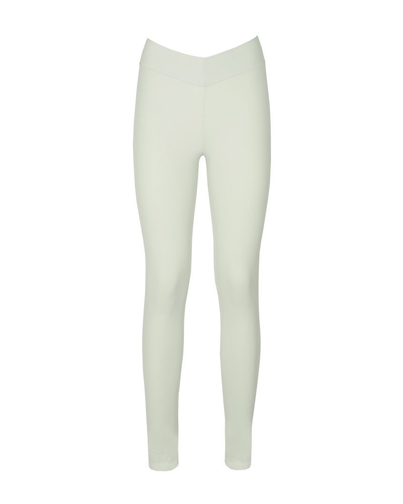 Leggings V Verde-Argento