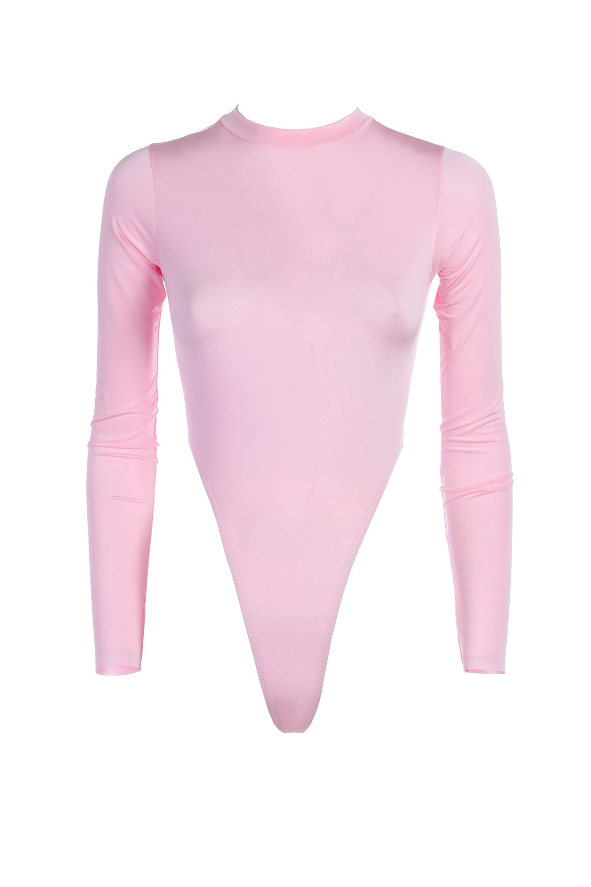 Body Baby Lycra Rosa Manica Lunga
