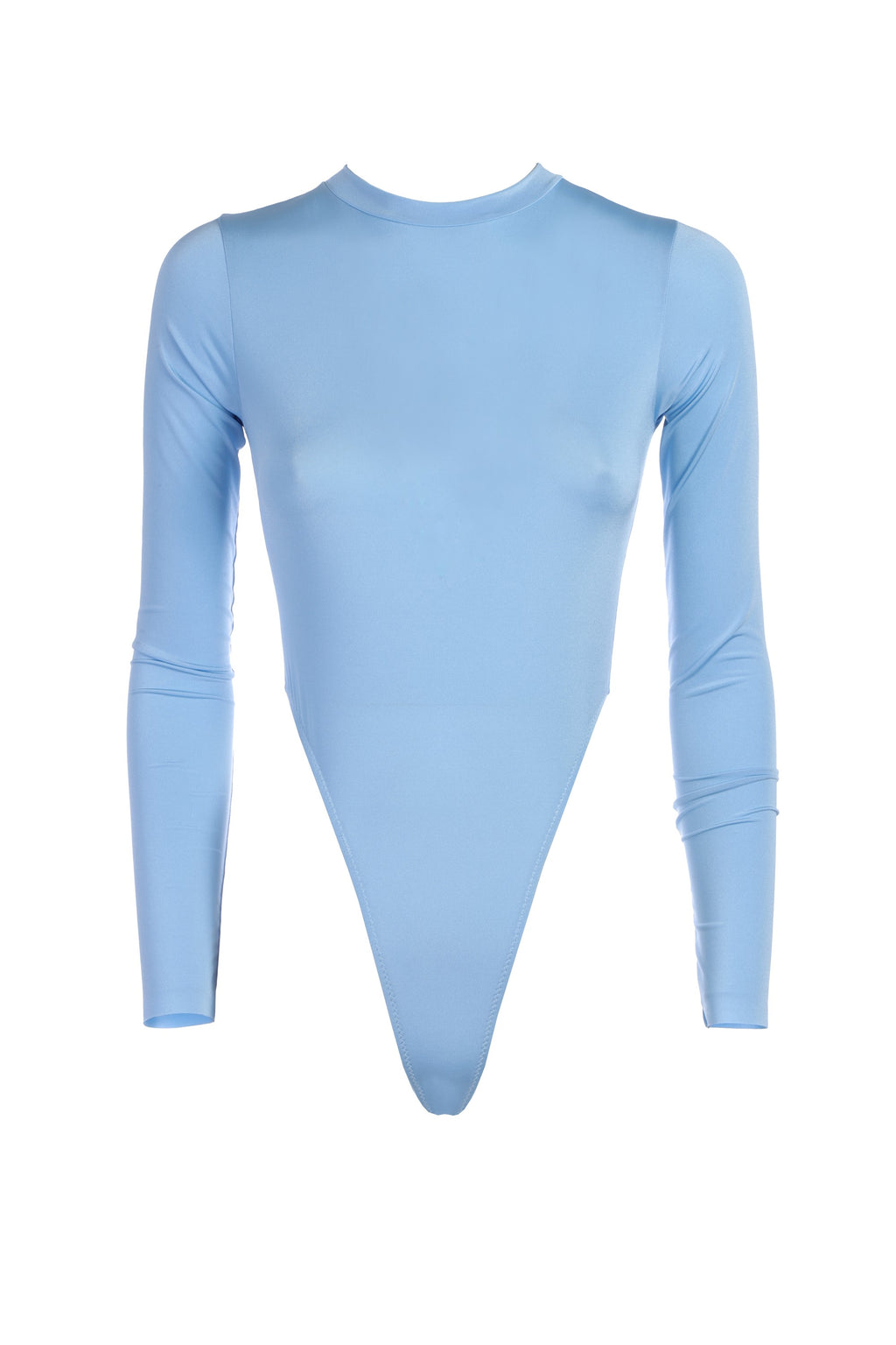 Body Baby Lycra Celeste Manica Lunga