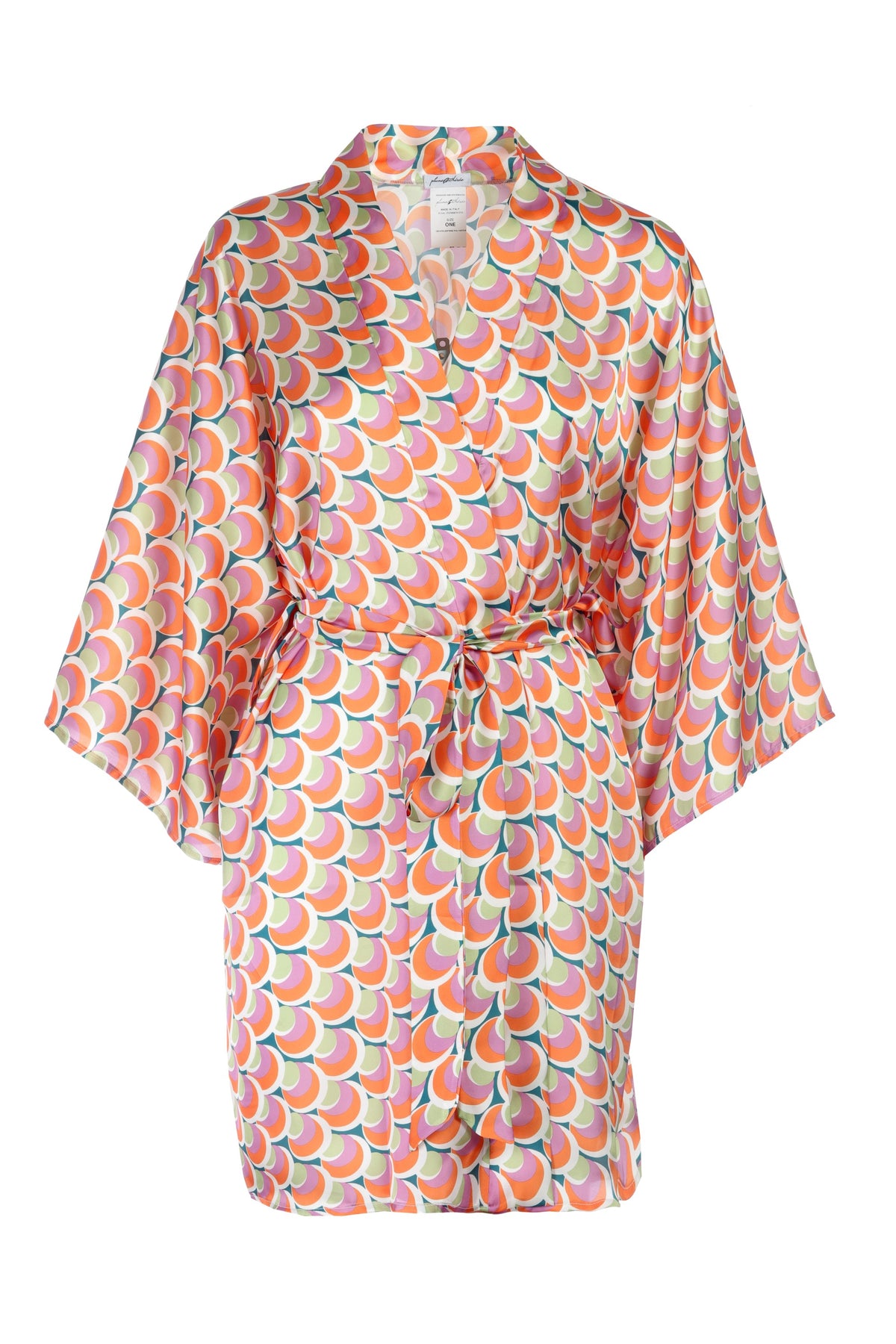 Kimono Corto Bolle Arancio